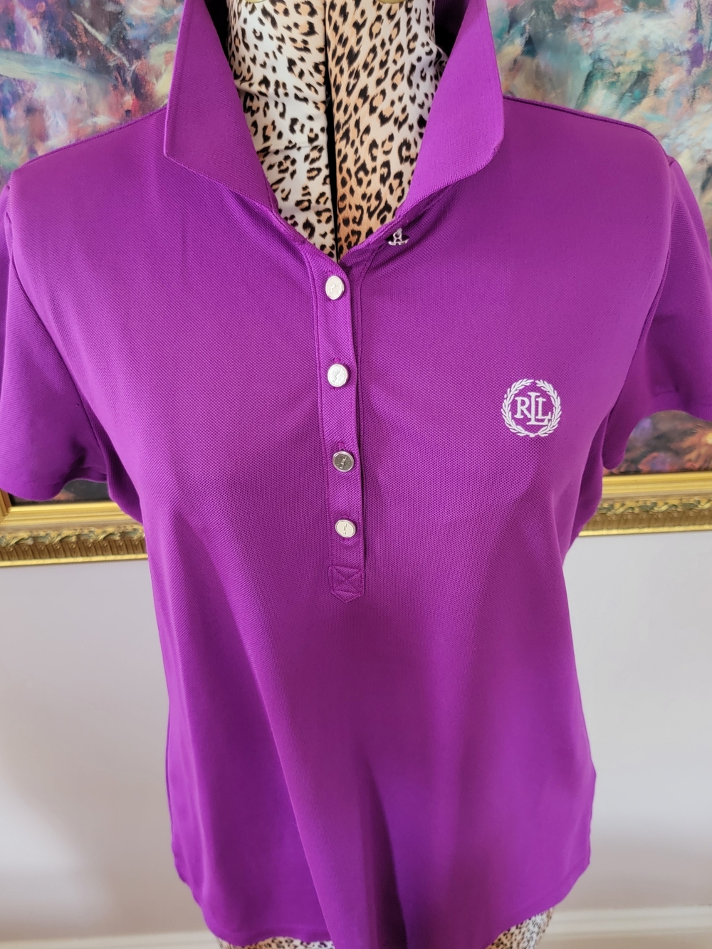 Ralph Lauren Purple Pique Polo Shirt